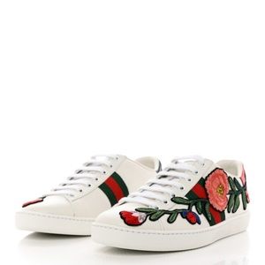 Gucci Floral Embroidered Ace Sneakers